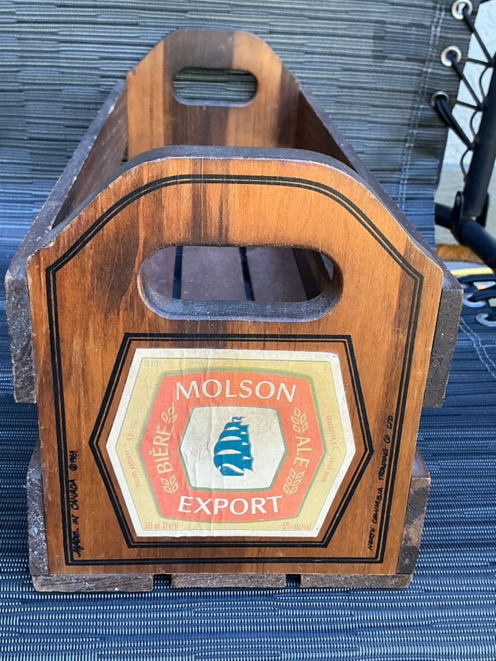Molson Export Beer Wooden Vintage Crate 1981 North Columbia Trading Co